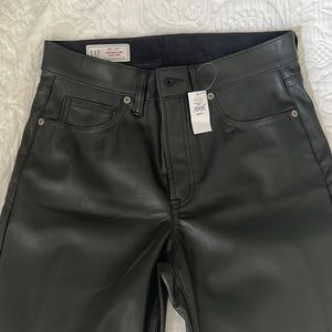 GAP High rise vintage slim faux leather pants
